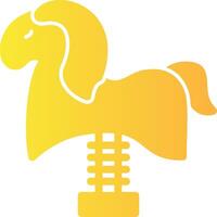 Spring Rider Solid Multi Gradient Icon vector