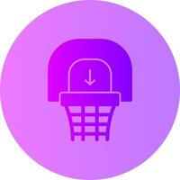 Basketball Hoop Gradient Circle Icon vector