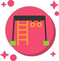 Jungle Gym Tailed Color Icon vector