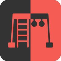 Jungle Gym Red Inverse Icon vector