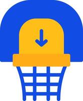 Basketball Hoop Flat Two color Icon vector