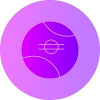 Tennis Ball Gradient Circle Icon vector