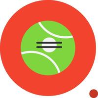 Tennis Ball Flat Shadow Icon vector