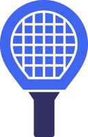 tenis raqueta sólido dos color icono vector