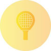 tenis raqueta degradado circulo icono vector