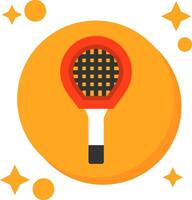 Badminton Racket Tailed Color Icon vector