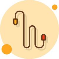 Jump Rope Filled Shadow Cirlce Icon vector