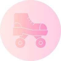 Roller Skate Gradient Circle Icon vector