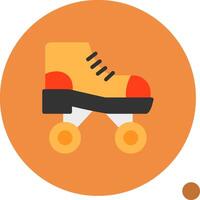 Roller Skate Flat Shadow Icon vector