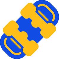 Skateboard Flat Two color Icon vector