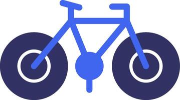 bicicleta sólido dos color icono vector