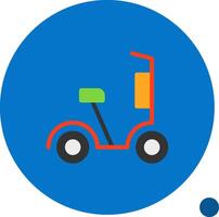 Scooter Flat Shadow Icon vector