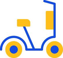 Scooter Flat Two color Icon vector