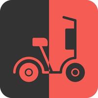 Scooter Red Inverse Icon vector
