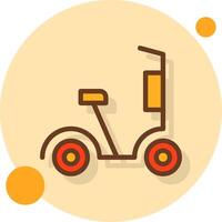 Scooter Filled Shadow Cirlce Icon vector