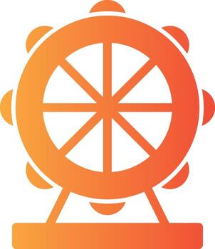 ferris rueda sólido multi degradado icono vector