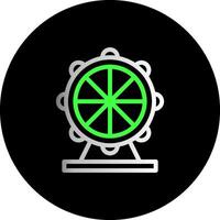 Ferris Wheel Dual Gradient Circle Icon vector