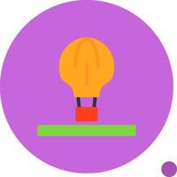 Hot Air Balloon Flat Shadow Icon vector