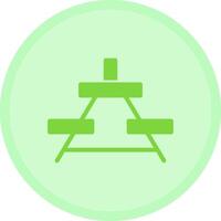 Picnic Table Multicolor Circle Icon vector