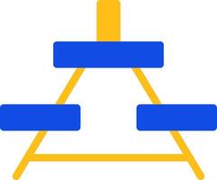 Picnic Table Flat Two color Icon vector