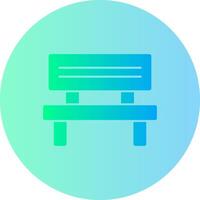 Bench Gradient Circle Icon vector