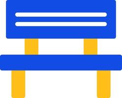 Bench Flat Two color Icon vector
