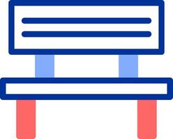 Bench Color Filled Icon vector