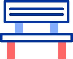 Bench Color Filled Icon vector