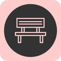 Bench Linear Round Icon vector