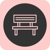 Bench Linear Round Icon vector