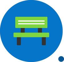 Bench Flat Shadow Icon vector