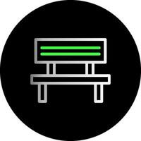 Bench Dual Gradient Circle Icon vector