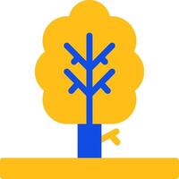 Tree Flat Two color Icon vector