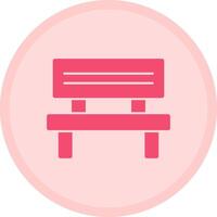 Bench Multicolor Circle Icon vector