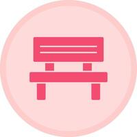 Bench Multicolor Circle Icon vector