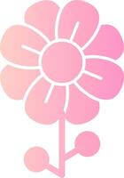 Flower Solid Multi Gradient Icon vector