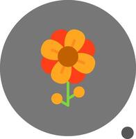 Flower Flat Shadow Icon vector