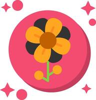 Flower Tailed Color Icon vector