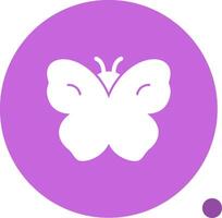 Butterfly Glyph Shadow Icon vector