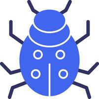 Ladybug Solid Two Color Icon vector