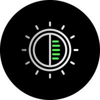 Sun Dual Gradient Circle Icon vector