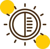 Sun Yellow Lieanr Circle Icon vector