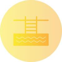 Swimming Pool Gradient Circle Icon vector