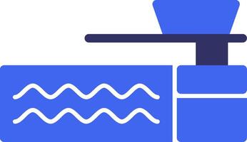 Diving Board Solid Two Color Icon vector