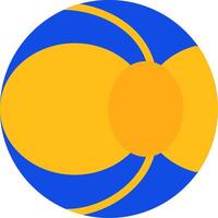 Beach Ball Flat Two color Icon vector