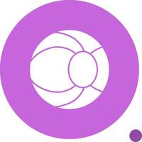 Beach Ball Glyph Shadow Icon vector