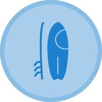 Surfboard Multicolor Circle Icon vector