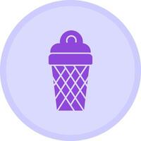 Ice Cream Cone Multicolor Circle Icon vector