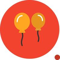 Balloon Flat Shadow Icon vector