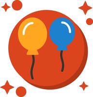 Balloon Tailed Color Icon vector